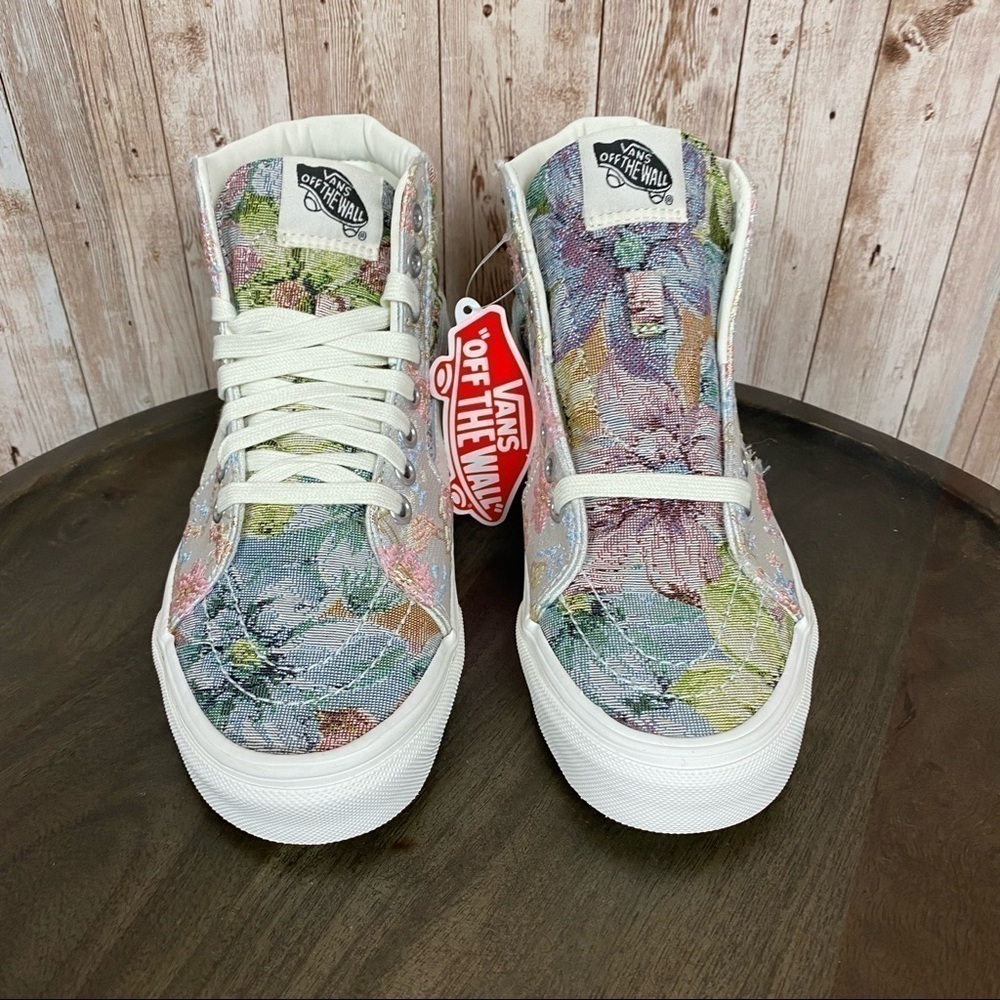 Vans Sk8-Hi Floral Tapestry High Top Sneakers Size 5 Women - Picture 3 of 11